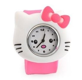 Nette Silikon-Manschetten-Uhr, Silikon-Manschetten-Kinderarmbanduhr