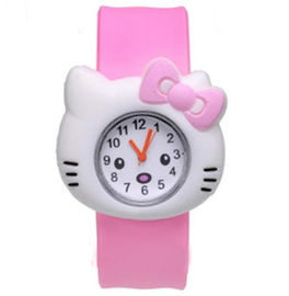 Kinderjungen-Mädchen-Silikon-Manschetten-Uhr-Stulpen-Uhr-Geburtstags-Geschenke HELLO KITTYS nette