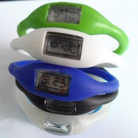 Gesunde Silikon-Manschetten-Uhr, wasserdichte Damenmode-Sport-Armbanduhr