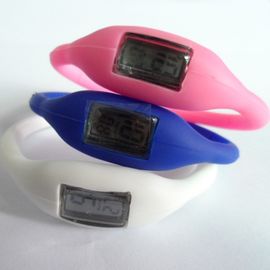 Schwarze Silikon-Manschetten-Uhrenarmband-Sport-Armbanduhr für das Kampieren/wandernd