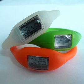 Schwarze Silikon-Manschetten-Uhrenarmband-Sport-Armbanduhr für das Kampieren/wandernd