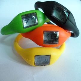 Unisexsilikon-Manschetten-Uhr, Sport-Gummigelee-Ionenwasserdichte Armband-Armbanduhr