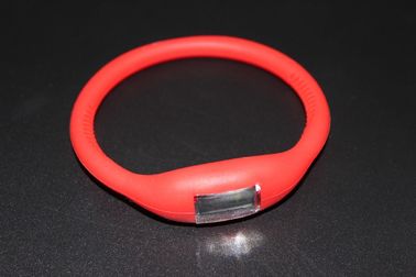 Sport-Armband-Manschetten-Uhr mit Silikonkautschuk-Gelee-Ion, Rot führte Uhr