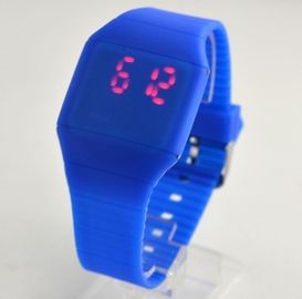 Blaues/weißes Mode-Silikon führte Uhr-Silikon-Bügel 100% für Jungen und Mädchen