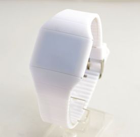 Blaues/weißes Mode-Silikon führte Uhr-Silikon-Bügel 100% für Jungen und Mädchen