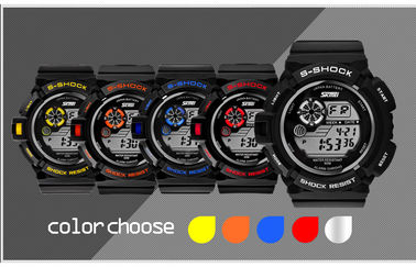 Jungen-Mode-Schwarz-LCD-Bildschirm-Multifunktions-Digitaluhr mit EL-Hintergrundbeleuchtung