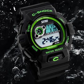 5 Digitaluhr-Wasser-beständige ATMs Multifunktions-, Lcd-Armbanduhr