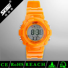Lcd-Sport-Multifunktions-Digitaluhr-Gebrauch PU-Plastikbügel wasserdicht