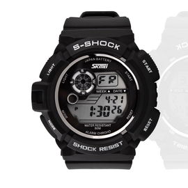 Chronograph EL-Hintergrundbeleuchtungs-Multifunktions-Digitaluhr des Wasser-5OM beständige