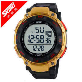 Gold-Multifunktions-Digitaluhr, Sport-Digitaluhren EL-Hintergrundbeleuchtung