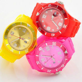 Bunte kundenspezifische Silikon-Manschetten-Uhr das Uhrenarmband prägte,/Silikon-