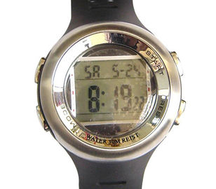 Warnungs-Uhr-Doppelzeit-elektronische Uhr Männer PU-Schnallen-Digital vibrierende