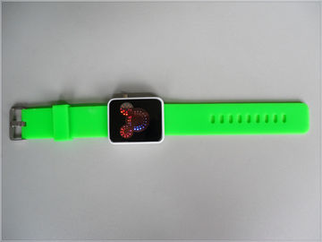 Grüne Silikon-Manschetten-Uhr wasserdicht, Digital Mickey Mouse Watchs