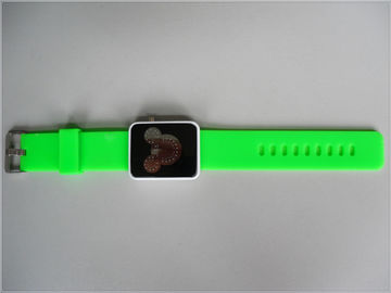 Grüne Silikon-Manschetten-Uhr wasserdicht, Digital Mickey Mouse Watchs