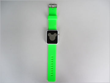 Grüne Silikon-Manschetten-Uhr wasserdicht, Digital Mickey Mouse Watchs
