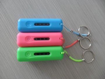 tragbare Energie-Bank 2600mAh USB mit LED-Licht, rot/Rosa/Grün