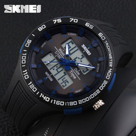 Ursprüngliche wasserdichte analog-digitale Uhr PU-Bügel-50M tief für Eignungs-Sport-Liebhaber