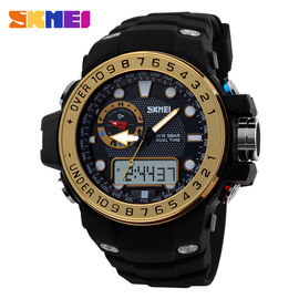 ABS Plastikschock-Sport-analog-digitale Armbanduhr 50 M wasserdicht für Damen