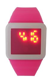 Der Kindquadratische LED Uhr Digitaluhr-Silikon-Band-morgens P.M. für Geschenk