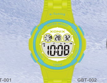 Wasserdichter runder sportlicher Selbst, der Digital-Armbanduhren für Frauen kalibriert