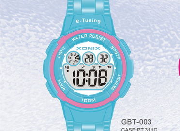 Wasserdichter runder sportlicher Selbst, der Digital-Armbanduhren für Frauen kalibriert