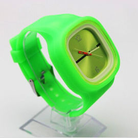 Moderne Gewohnheit druckte Gelee-Armbanduhren mit austauschbarem Bügel/Gesicht