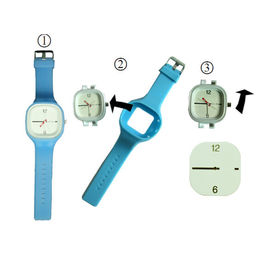 Moderne Gewohnheit druckte Gelee-Armbanduhren mit austauschbarem Bügel/Gesicht