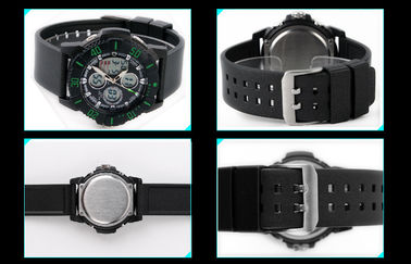 Freizeit Unisex-EL-Hintergrundbeleuchtung 5 analog-digitale Armbanduhr ATMs mit drehender Einfassung