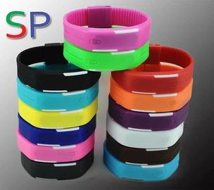Wasserdichte Unisexsport-Silikon-Armband-Armbanduhr, geführte Digital-Touch Screen Uhr