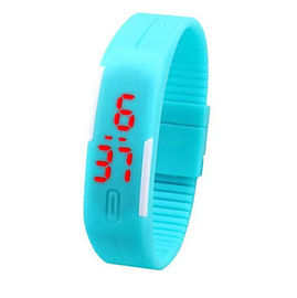 Der Männer/der Frauen Armbanduhr-rotes Licht-Sport Digital die PU-Band-LED Digital