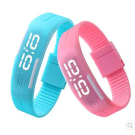 Ultra dünne Sport-Uhr des Silikon-LED Digital für Kinder, Uhr LED-Bildschirm-