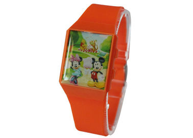Großes Gesicht führte Digital Japan Movt Bügel der Quarz-Armbanduhr-TPU, Edelstahl-Rückseite