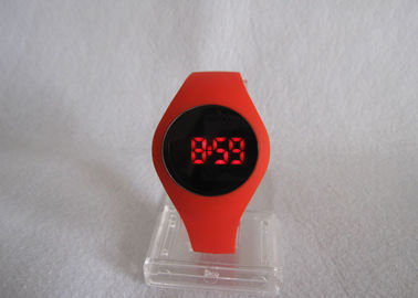 Rote modische kühle Silikon-Touch Screen Digital-Armbanduhren für Frauen