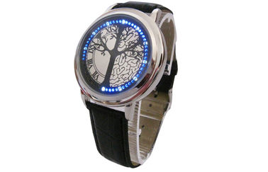 Armbanduhr des Lederarmband-LED Digital Unisex für das Schwimmen, Wasser-beständiges