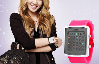 LED-EL-Hintergrundbeleuchtungs-Digital-Armbanduhr, Taschenrechner-Skala-Spiegel-Uhren