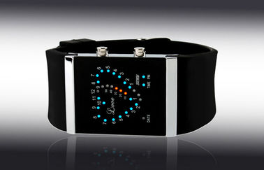 Armbanduhr der Mädchen-LED Digital, blauer Silikon-Bügel-elektronische Uhren