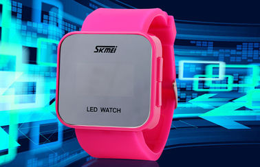 Digitaluhr Wommens rosa ABS Armbanduhr 1 Kasten-LED ATM-Wasser-beständiges