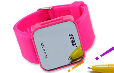 Digitaluhr Wommens rosa ABS Armbanduhr 1 Kasten-LED ATM-Wasser-beständiges