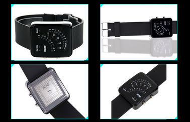 Schwarzes 12/24 Armbanduhr-Legierungs-Kasten der Stunden-LED Digital für Jugend