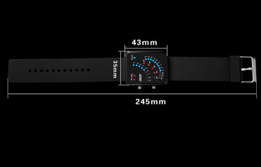 Schwarzes 12/24 Armbanduhr-Legierungs-Kasten der Stunden-LED Digital für Jugend