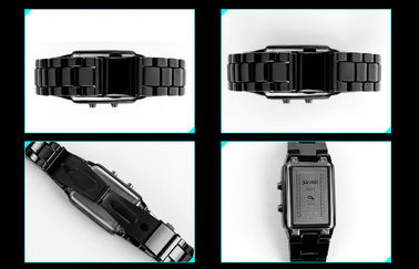 Unisex-Uhr 3D LED fertigte schwarze Legierungs-Digital-Armbanduhr besonders an