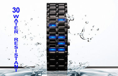Beständige LED Digital Armbanduhr des Wasser-, Mann-Eisen-Samurai-Uhr