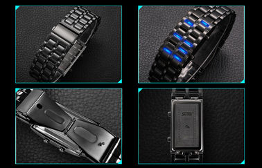Beständige LED Digital Armbanduhr des Wasser-, Mann-Eisen-Samurai-Uhr