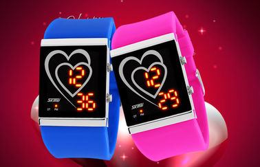 Armbanduhr-Herz-Art-Paare EL-Hintergrundbeleuchtungs-Spiegel-Uhr LED Digital