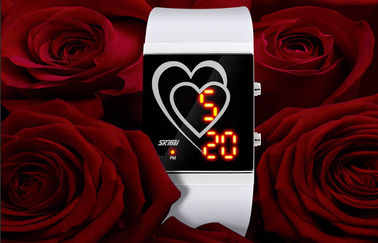 Armbanduhr-Herz-Art-Paare EL-Hintergrundbeleuchtungs-Spiegel-Uhr LED Digital