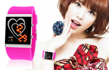 Armbanduhr-Herz-Art-Paare EL-Hintergrundbeleuchtungs-Spiegel-Uhr LED Digital