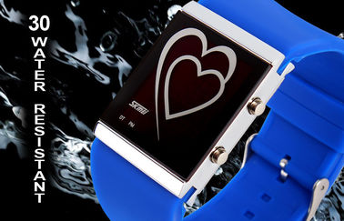Armbanduhr-Herz-Art-Paare EL-Hintergrundbeleuchtungs-Spiegel-Uhr LED Digital