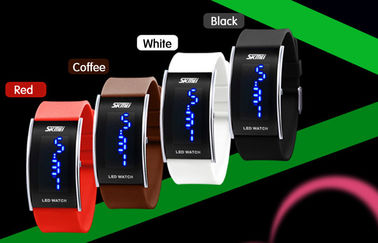 Unisex-Armbanduhr 3 PU-Band-LED Digital ATM-Wasser-beständiges