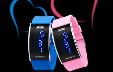 Unisex-Armbanduhr 3 PU-Band-LED Digital ATM-Wasser-beständiges