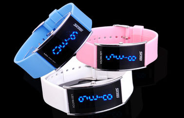 Unisex-Armbanduhr 3 PU-Band-LED Digital ATM-Wasser-beständiges